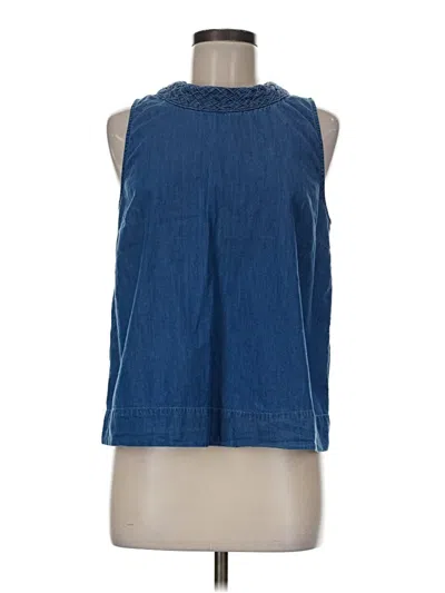 Pre-owned St. John's Bay Sleeveless Blouse In Blue