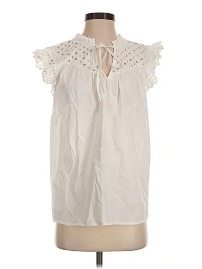 Pre-owned St. John's Bay Sleeveless Blouse In Ivory