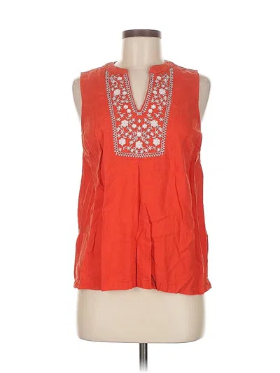 Pre-owned St. John's Bay Sleeveless Blouse In Orange