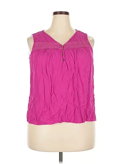 Pre-owned St. John's Bay Sleeveless Blouse In Pink