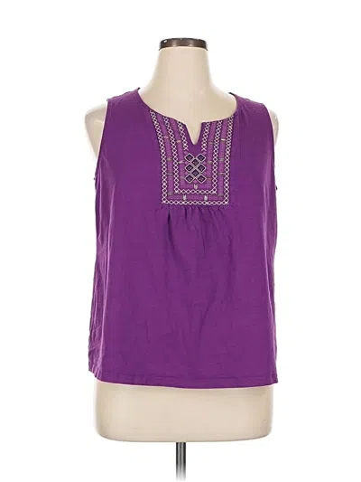 Pre-owned St. John's Bay Sleeveless Blouse In Purple