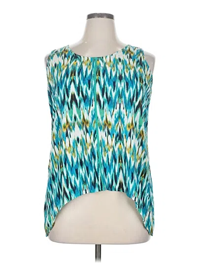 Pre-owned St. John's Bay Sleeveless Blouse In Teal