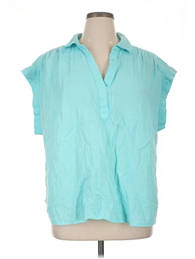 Pre-owned St. John's Bay Sleeveless Blouse In Teal