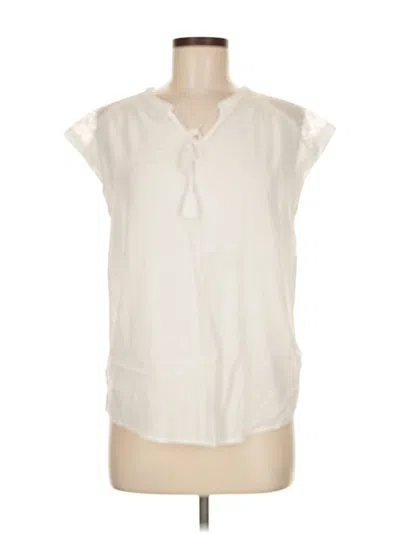 Pre-owned St. John's Bay Sleeveless Blouse In White