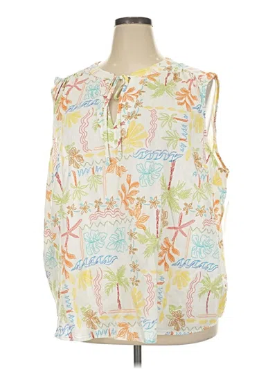 Pre-owned St. John's Bay Sleeveless Blouse In Multi