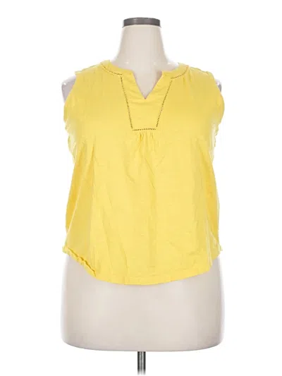 Pre-owned St. John's Bay Sleeveless Blouse In Yellow