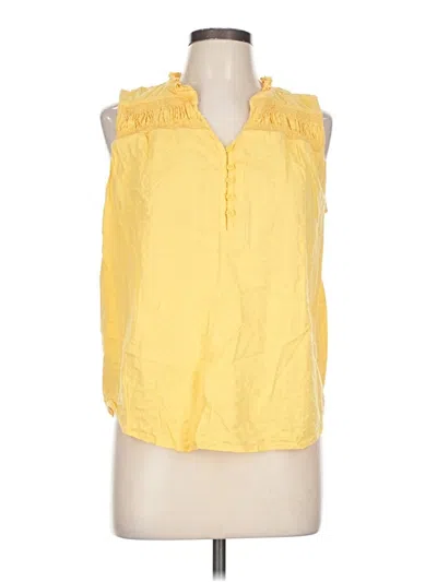 Pre-owned St. John's Bay Sleeveless Blouse In Yellow