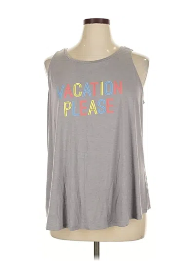 Pre-owned St. John's Bay Sleeveless T-shirt In Gray