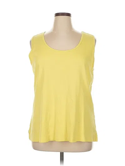 Pre-owned St. John's Bay Sleeveless T-shirt In Yellow