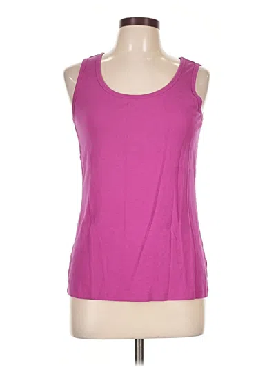 Pre-owned St. John's Bay Sleeveless Top Purple Scoop Neck Tops