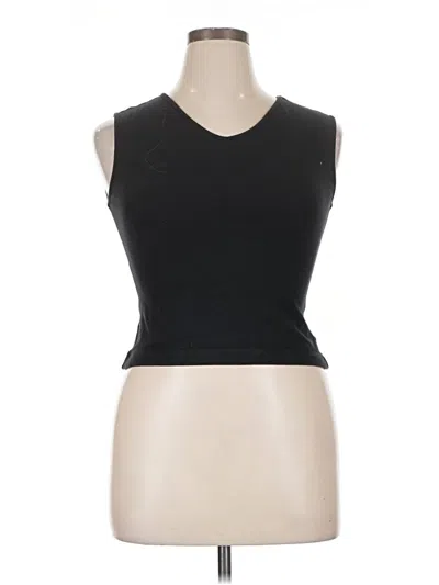 Pre-owned St. John's Bay Sleeveless T-shirt In Black