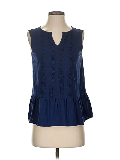 Pre-owned St. John's Bay Sleeveless T-shirt In Blue