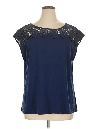 Pre-owned St. John's Bay Sleeveless T-shirt In Blue