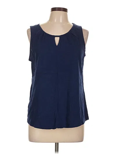 Pre-owned St. John's Bay Sleeveless T-shirt In Blue