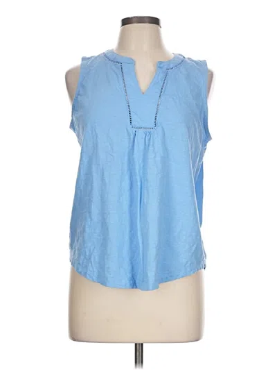 Pre-owned St. John's Bay Sleeveless T-shirt In Blue