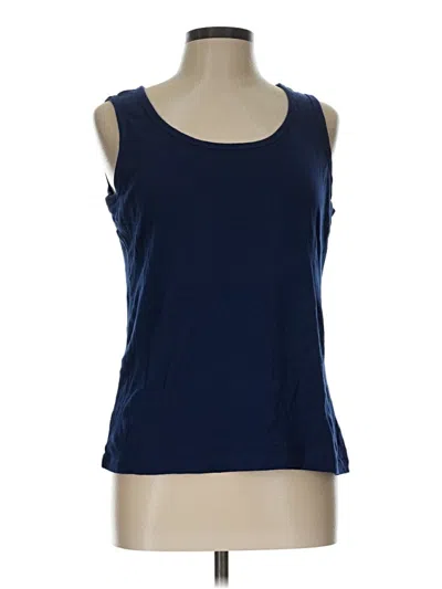 Pre-owned St. John's Bay Sleeveless T-shirt In Blue