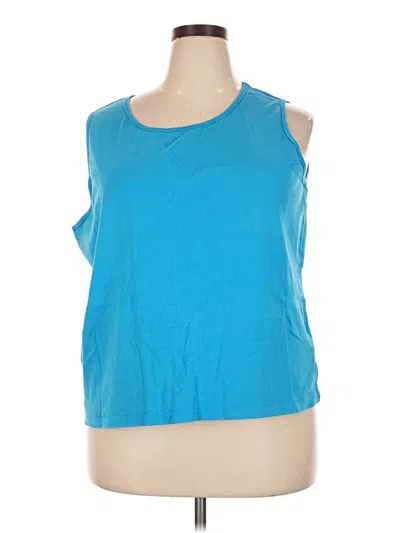 Pre-owned St. John's Bay Sleeveless T-shirt In Blue