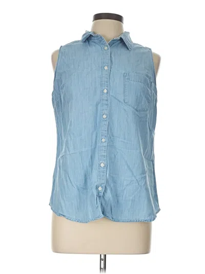 Pre-owned St. John's Bay Sleeveless T-shirt In Blue