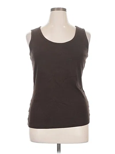 Pre-owned St. John's Bay Sleeveless T-shirt In Brown