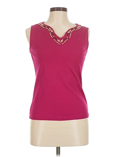 Pre-owned St. John's Bay Sleeveless T-shirt In Burgundy