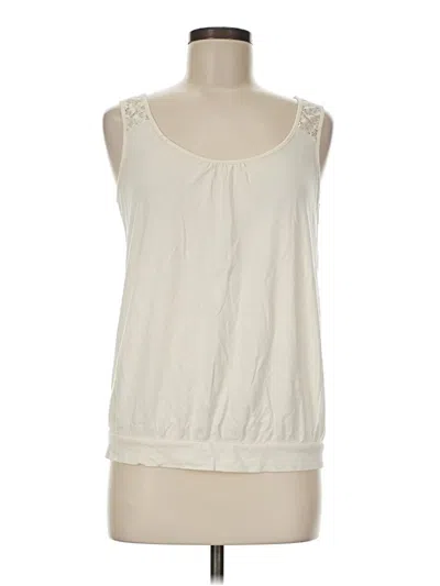 Pre-owned St. John's Bay Sleeveless T-shirt In Ivory