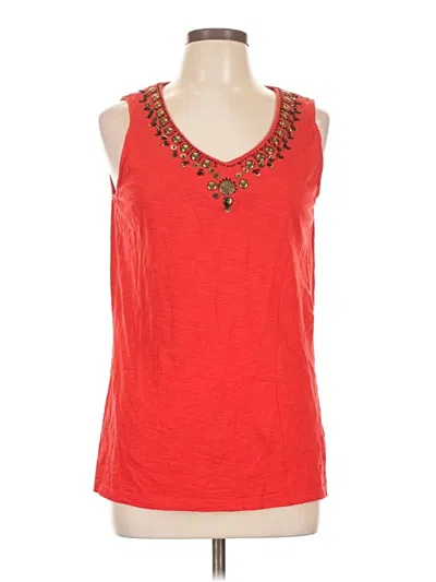 Pre-owned St. John's Bay Sleeveless T-shirt In Red