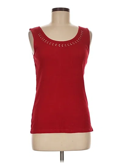 Pre-owned St. John's Bay Sleeveless T-shirt In Red