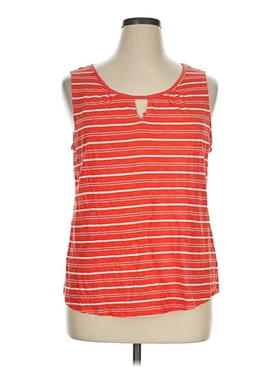 Pre-owned St. John's Bay Sleeveless T-shirt In Red