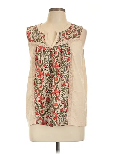 Pre-owned St. John's Bay Sleeveless T-shirt In Tan