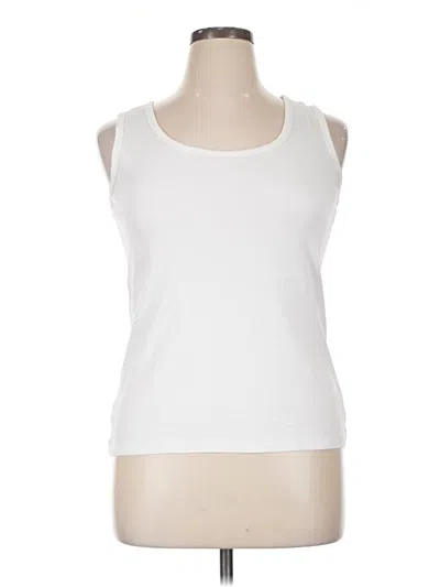 Pre-owned St. John's Bay Sleeveless T-shirt In White