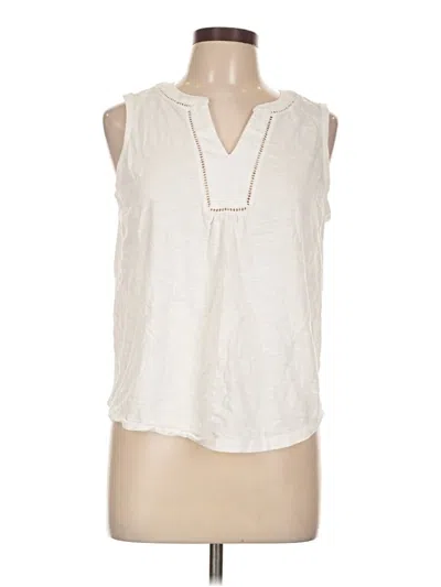 Pre-owned St. John's Bay Sleeveless T-shirt In White