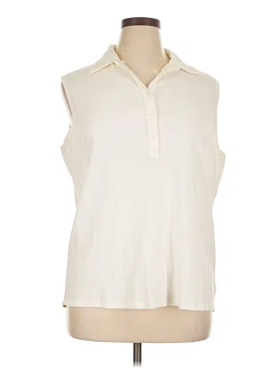 Pre-owned St. John's Bay Sleeveless T-shirt In White