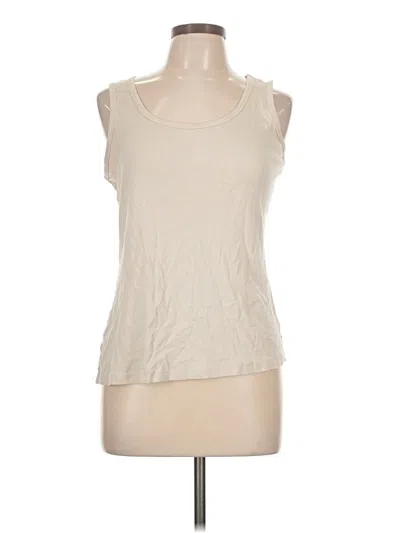 Pre-owned St. John's Bay Sleeveless T-shirt In White