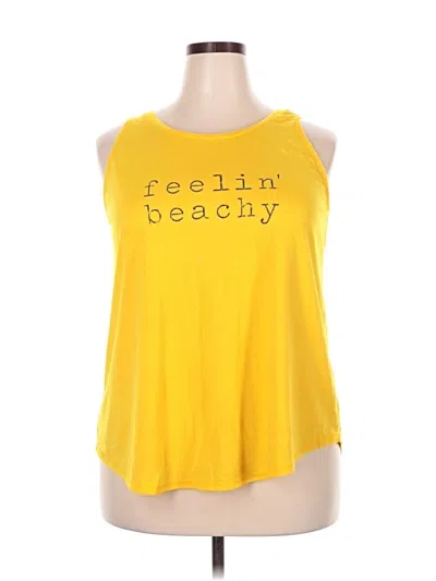 Pre-owned St. John's Bay Sleeveless T-shirt In Yellow