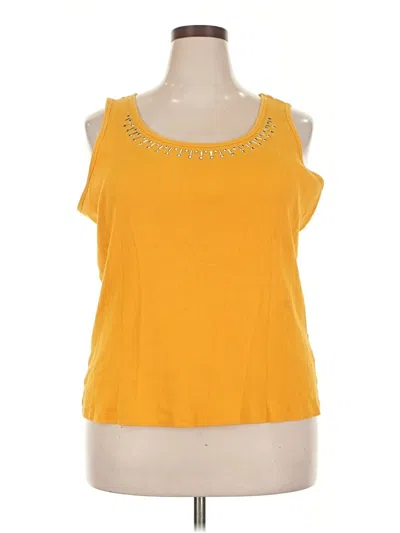 Pre-owned St. John's Bay Sleeveless T-shirt In Yellow