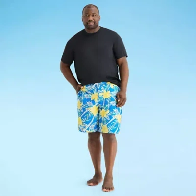 St. John's Bay Big And Tall Swim Shirt In Black