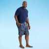 St. John's Bay Big And Tall Swim Shirt In Blue