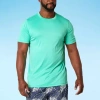 St. John's Bay Big And Tall Swim Shirt In Green
