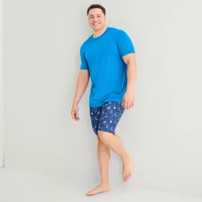 St. John's Bay Big And Tall Swim Shirt In Blue