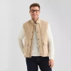 St. John's Bay Brushed Quilted Mens Heavyweight Puffer Vest In Brown