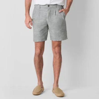 St. John's Bay Chambray Mens 8" Chino Short In Blue