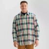 St. John's Bay Everyday Stretch Mens Long Sleeve Classic Fit Big And Tall Button-down Shirt In Multi