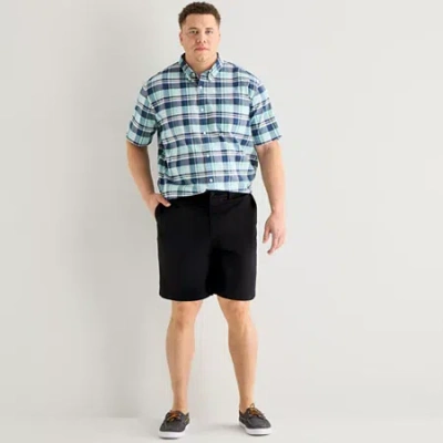 St. John's Bay Extender Waistband Performance 10" & 11" Mens Mid Rise Big And Tall Golf Short In Black