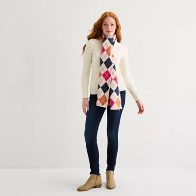 St. John's Bay Fairisle Oblong Scarf In Sand