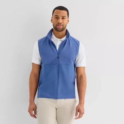 St. John's Bay Golf Mens Lightweight Quilted Vest In Blue