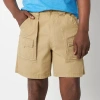 St. John's Bay Hiking Mens 7" Mid Rise Stretch Fabric Cargo Short In Neutral