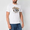 St. John's Bay Jcpenney Heritage Mens Crew Neck Short Sleeve Classic Fit Graphic T-shirt In White