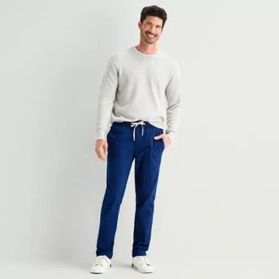 St. John's Bay Lightweight Pull On Mens Straight Fit Flat Front Pant In Multi