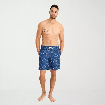 St. John's Bay Mens 10" Big And Tall Board Shorts In Blue