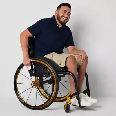 St. John's Bay Mens 10" Mid Rise Adaptive Stretch Fabric Easy-on + Easy-off Seated Wear Cargo Short In Brown